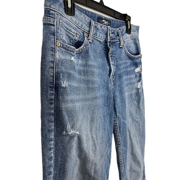 Silver Jeans Avery Slim Boot Cut Bootcut Medium Blue Wash Stretch Jeans 28 x30 - Picture 2 of 16